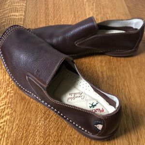 soft brown leather Fluchos loafers made in Spain
